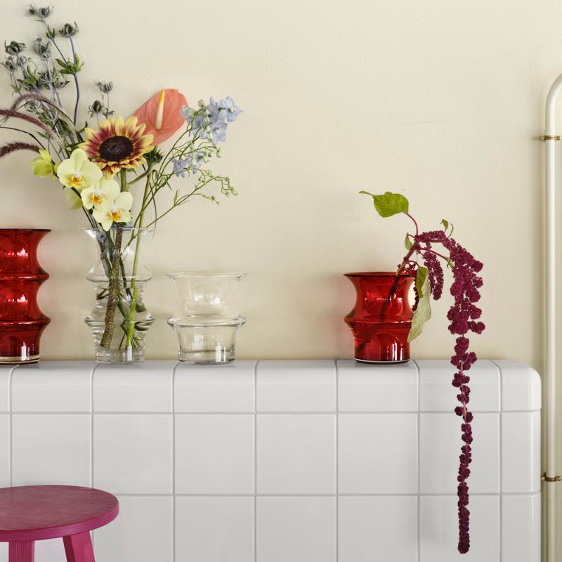 Pagod vase 167 mm rød