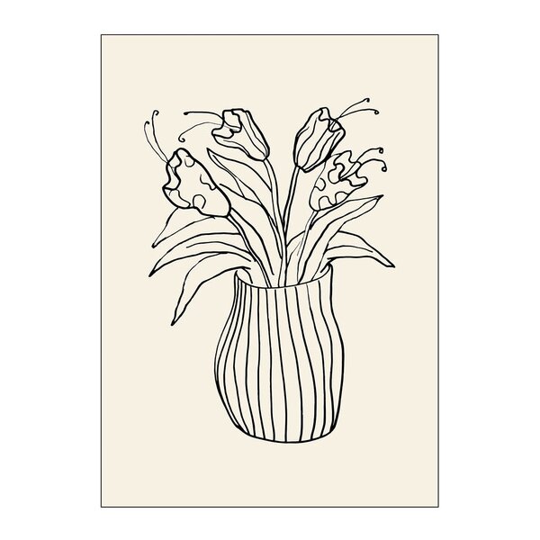 Affordable Art Prints poster 30x40 cm vase sketch