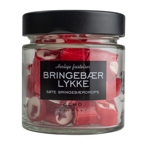 Bringebærlykke drops 130g