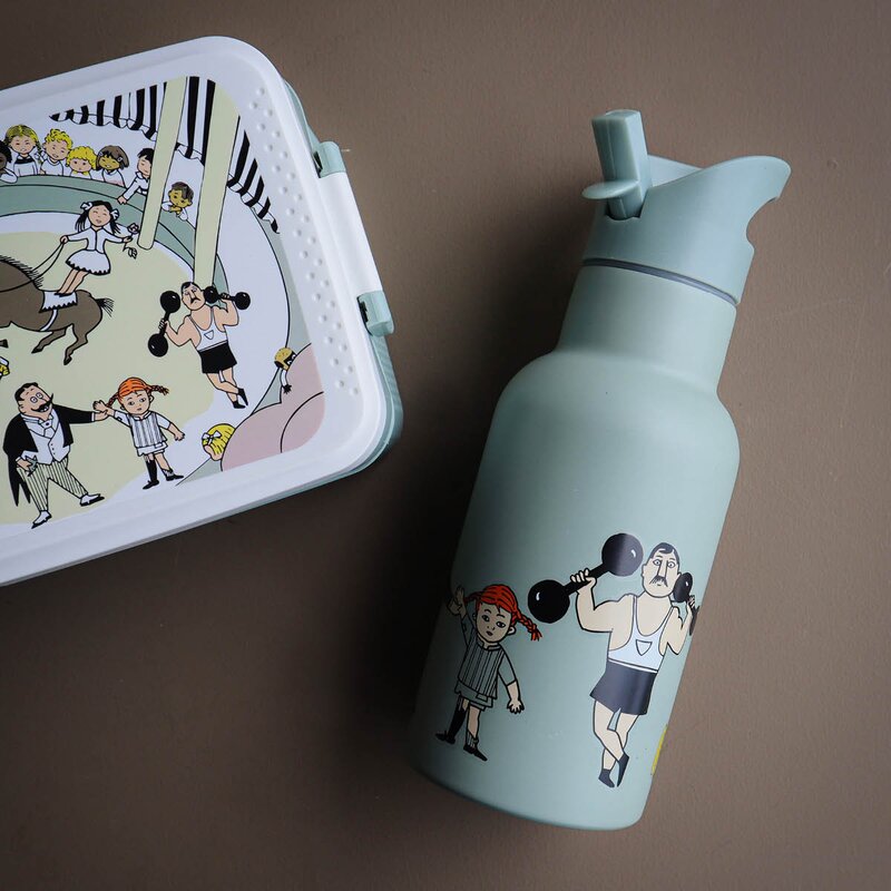 Pippi vannflaske 0,34L sirkus grønn