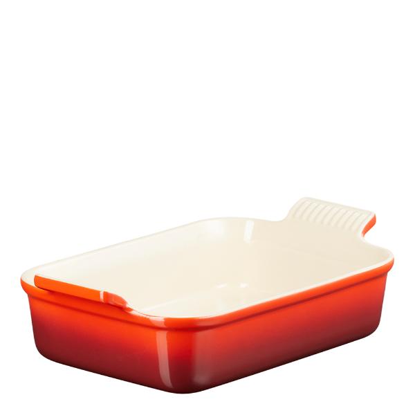 Heritage rektangulær form 26x19 cm cerise