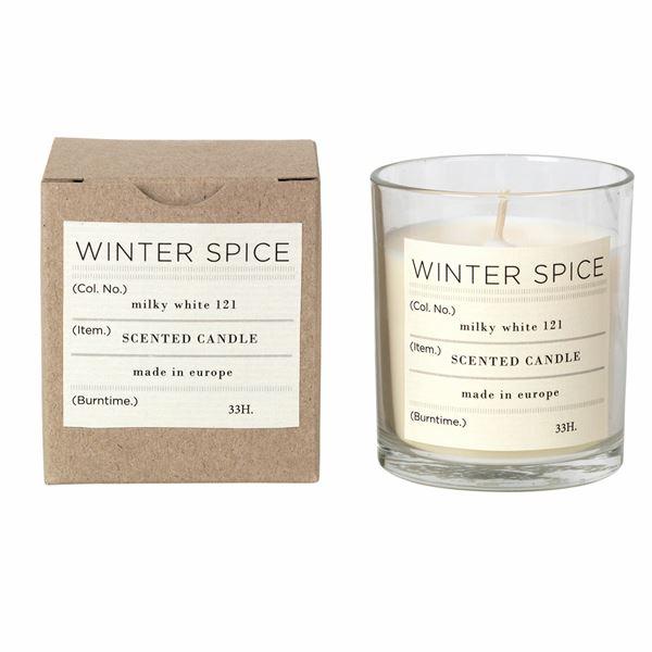 Winter duftlys 7,4 cm hvit