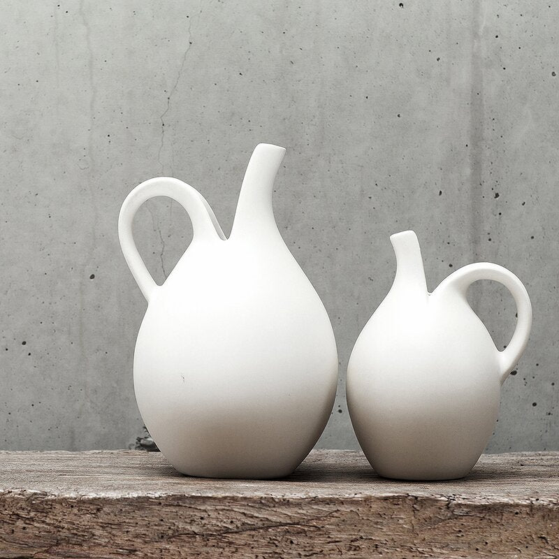 Spaltekannen original versjon vannkanne/vase 18 cm hvit