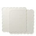 Scallopped tekstilserviett 2 stk 40x40 cm natur