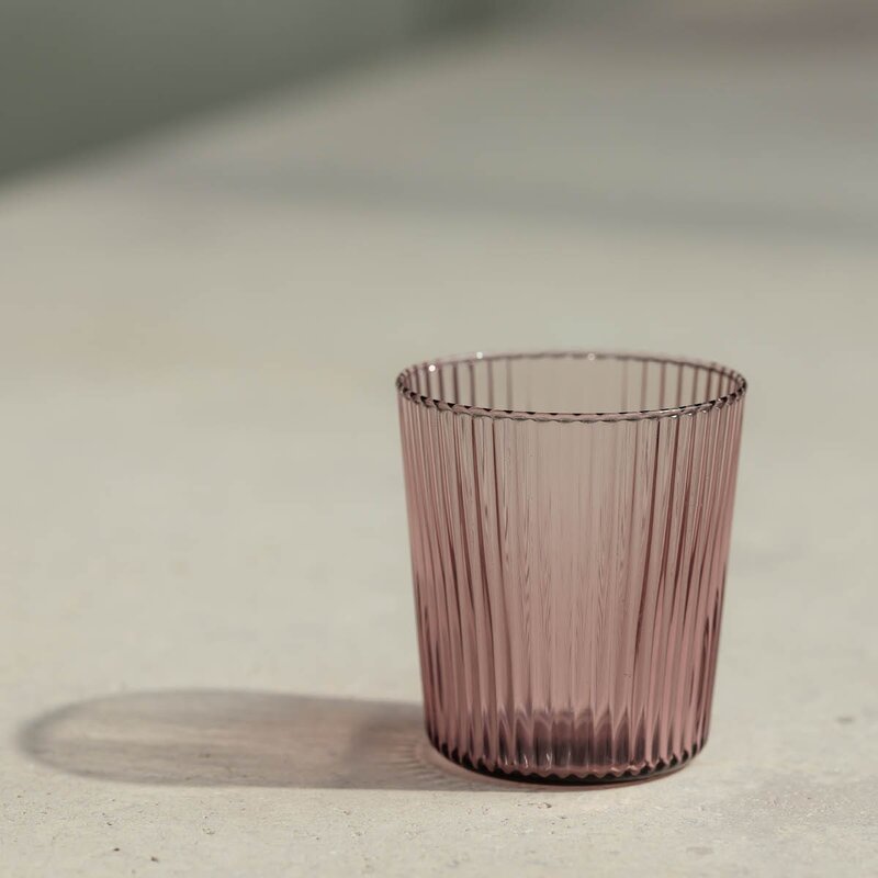 Ribbed Elegance glass Broome 25 cl burgunder