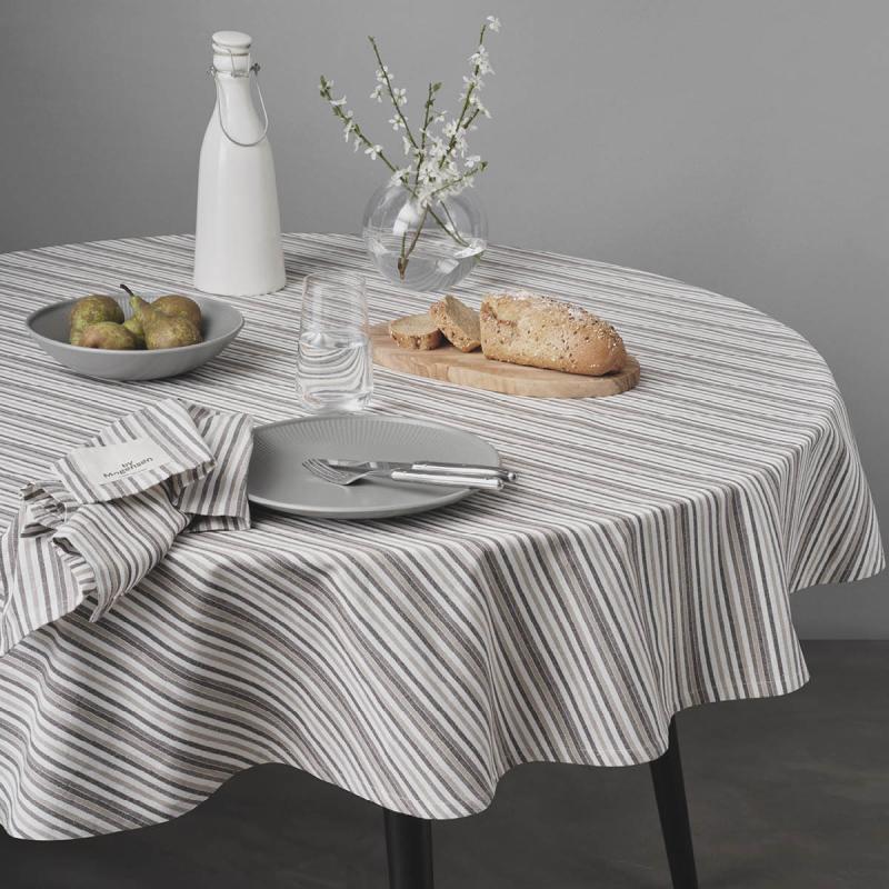 Tøyserviett 55x55 cm small stripes hvit