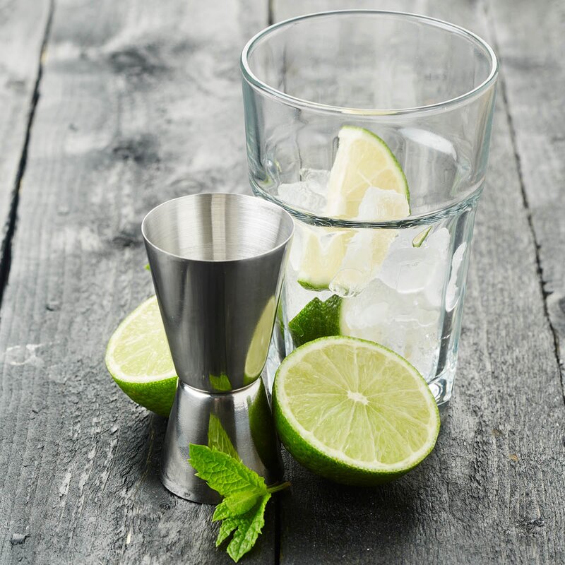 Cocktailmålebeger  8 cm stål