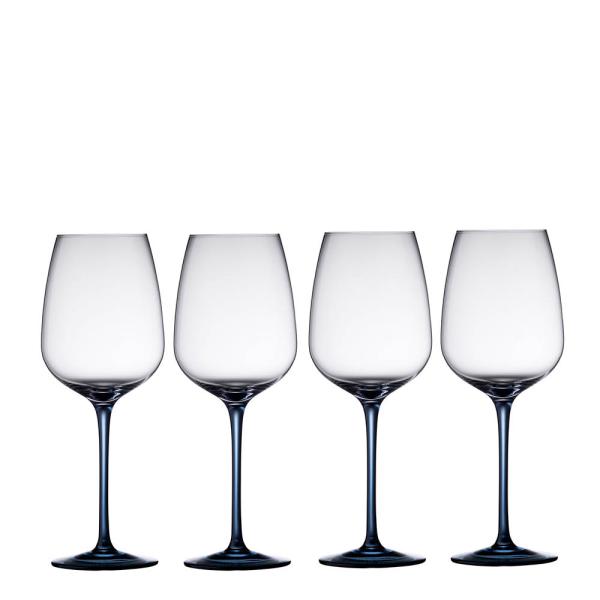 Vienna vinglass 53 cl 4 stk blå