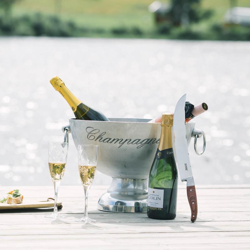 Salut champagnesabel med trehåndtak 42 cm