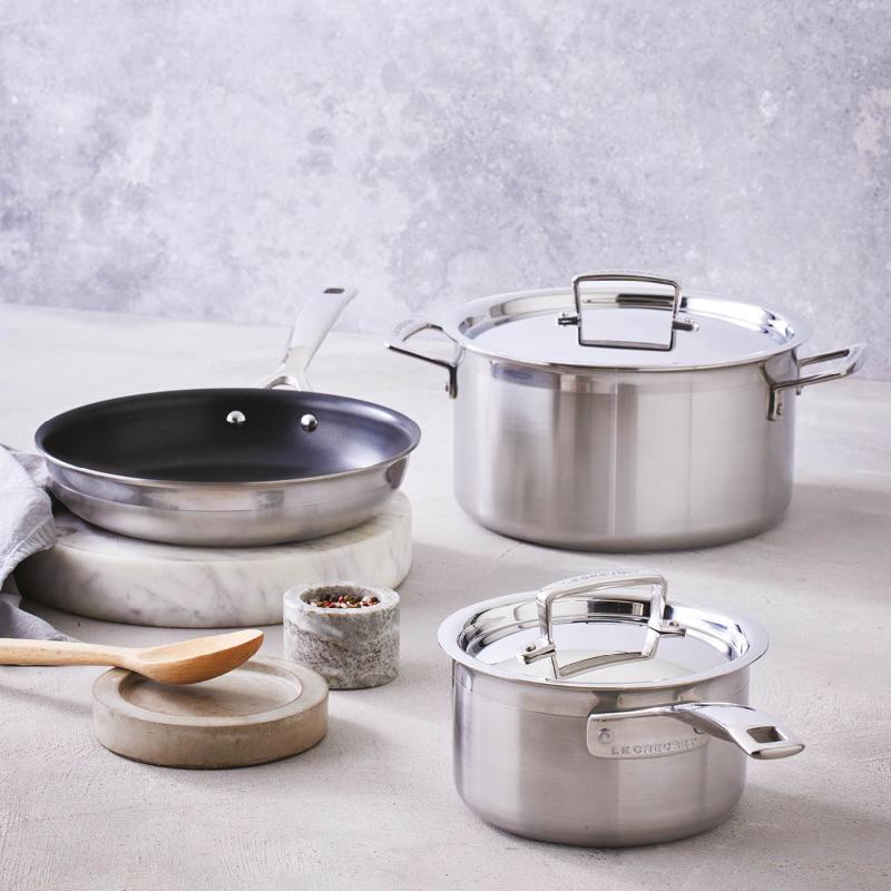 3-Ply gryte- og pannesett 3 deler