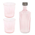 Ribbed Elegance gaveeske Pink 3 deler rosa