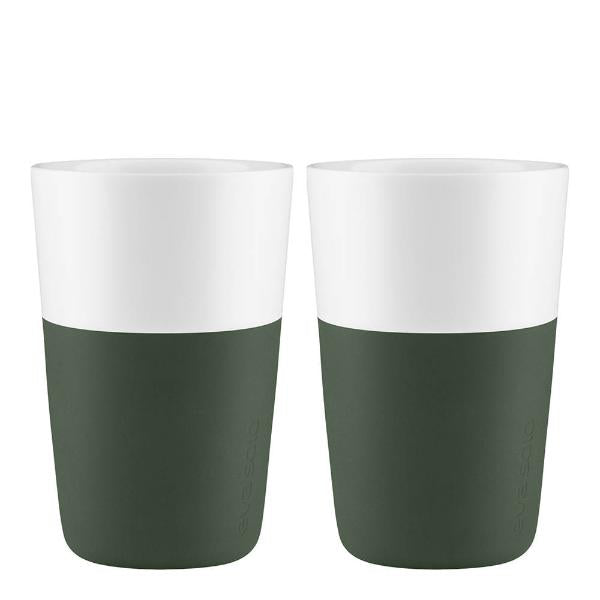 Cafe Latte krus 36 cl 2 stk emerald green