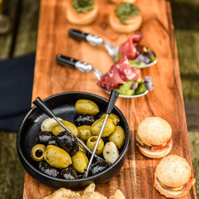 Tapasgaffel 12 stk svart
