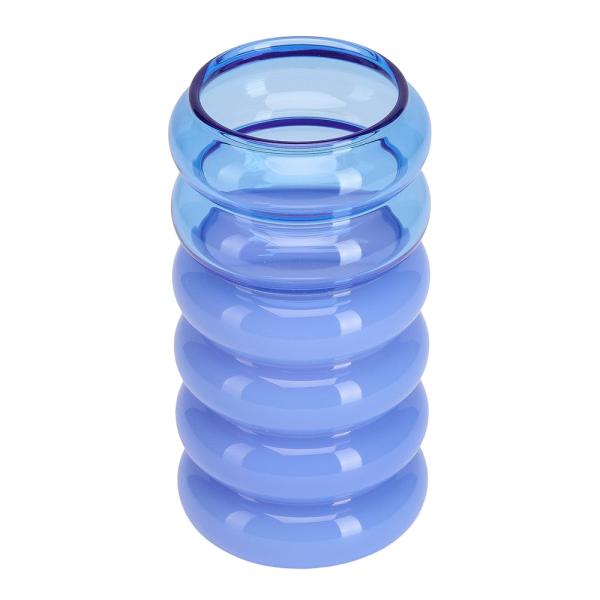 Bubble vase/lysestake 13,5 cm blå