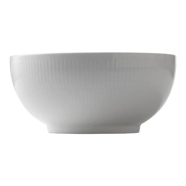 Hvit Riflet skål 21 cm