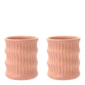Styles krus m/ riflet mønster 30 cl 2 stk pink
