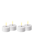 LED telys 3,5 x 4 cm 4 stk hvit