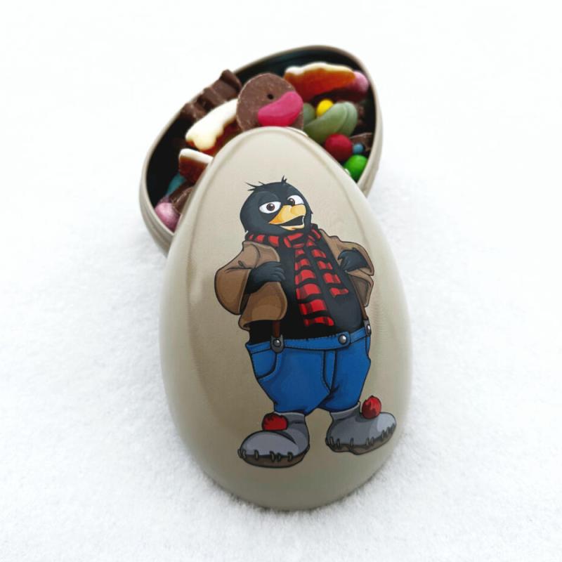 Påskeegg metall 15 cm Solan beige