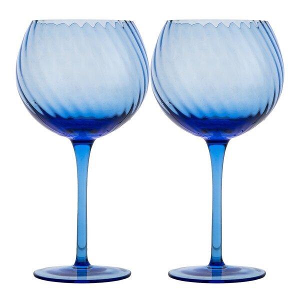 Opacity vinglass 47 cl 2 stk blå