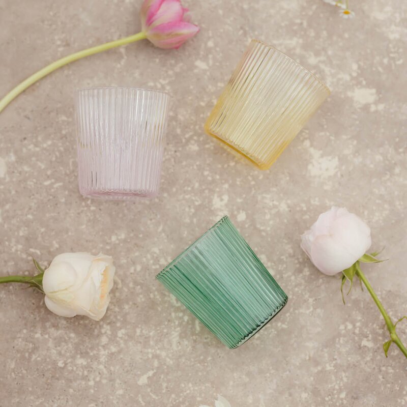 Ribbed Elegance glass Bondi 25 cl grønn