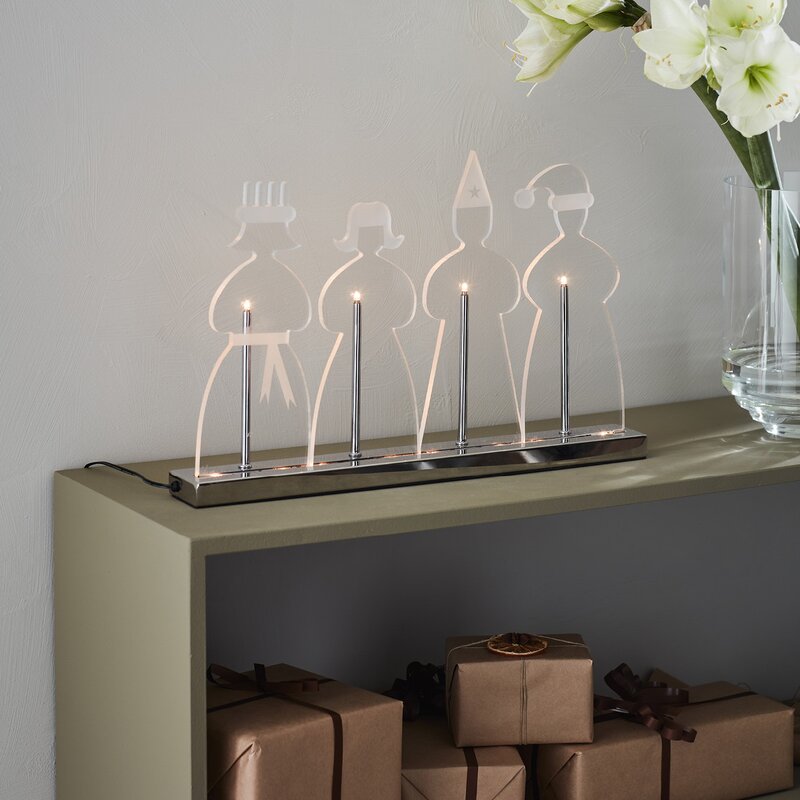 Lucia adventsstake 30 cm krom/klar
