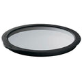 Glasslokk 24 cm klar/svart
