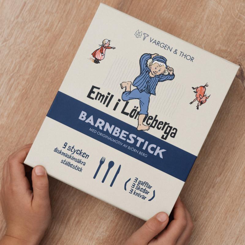 Lupo barnebestikk Emil 9 deler stål