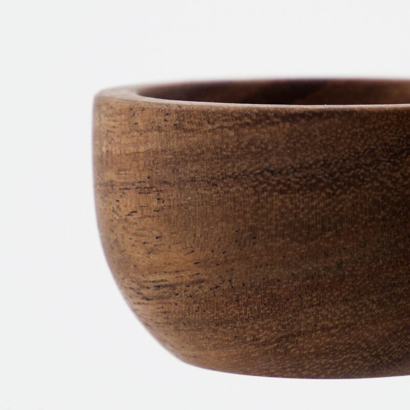 Wood eggeglass 5x3 cm 4 stk natur