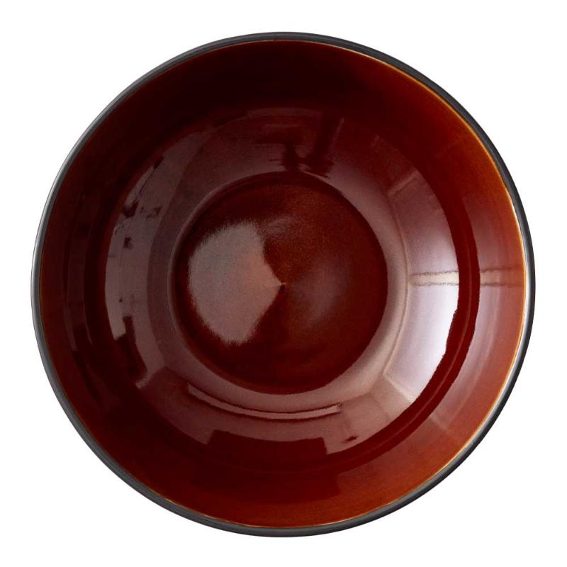 Salatskål 30 cm svart/amber