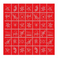 Adventruta duk 80x80 cm rød