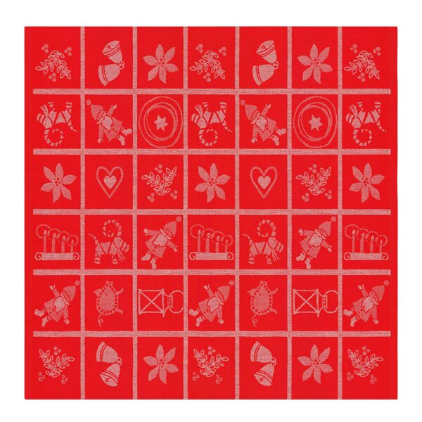 Adventruta duk 80x80 cm rød