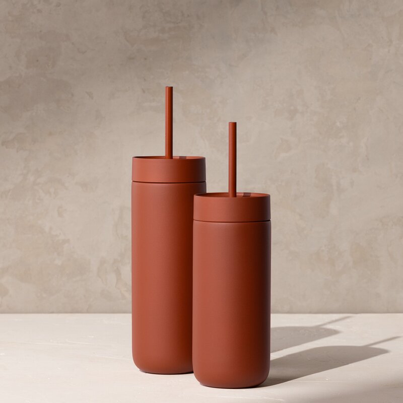 Carter Cold Desert Capsule tumbler med sugerør 475 ml sienna
