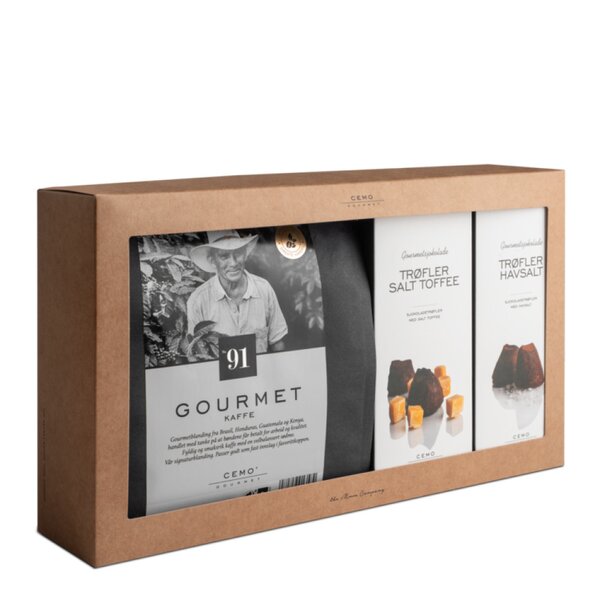 Gourmet gavesett kaffe & trøfler