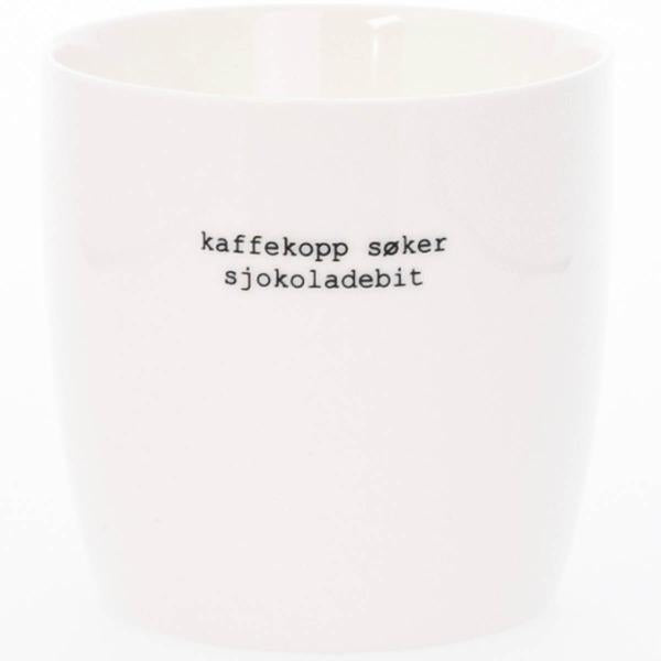 Krus kaffekopp søker sjokolade 30 cl hvit
