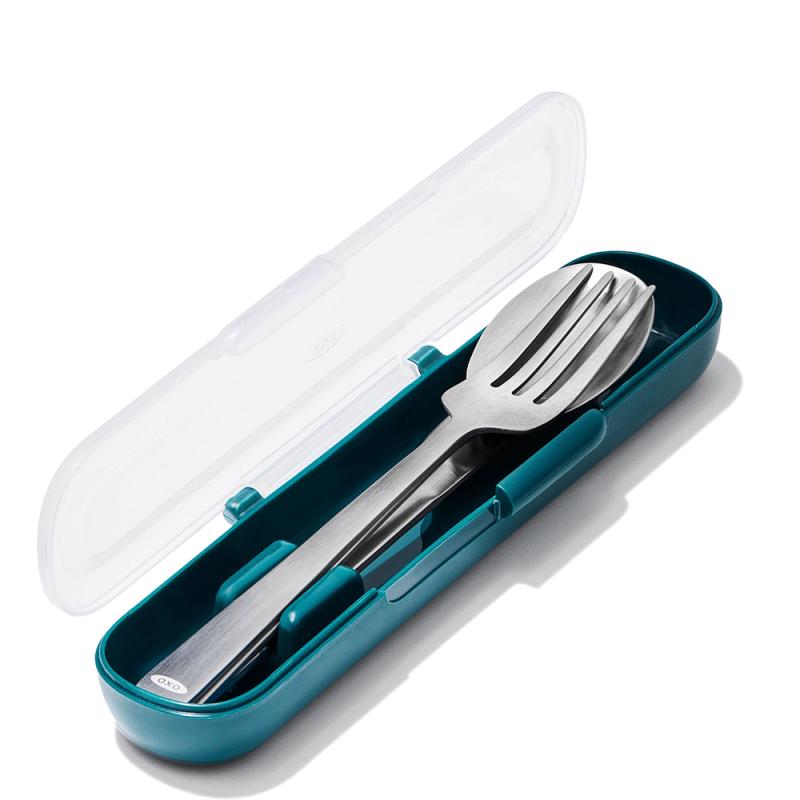 Prep & go bestikk i etui grønn