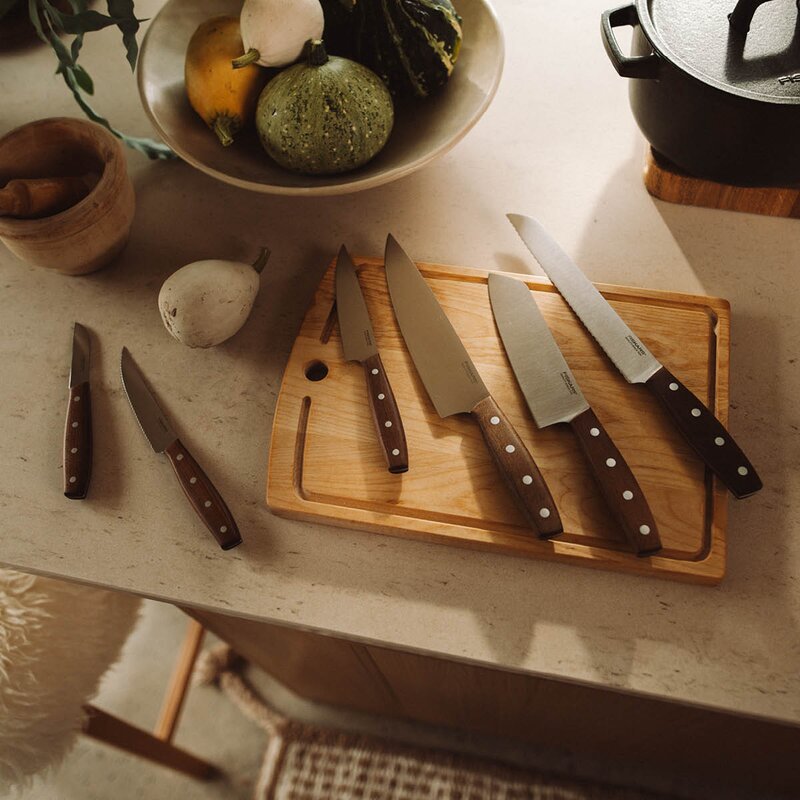 Folken santokukniv 16 cm tre/stål