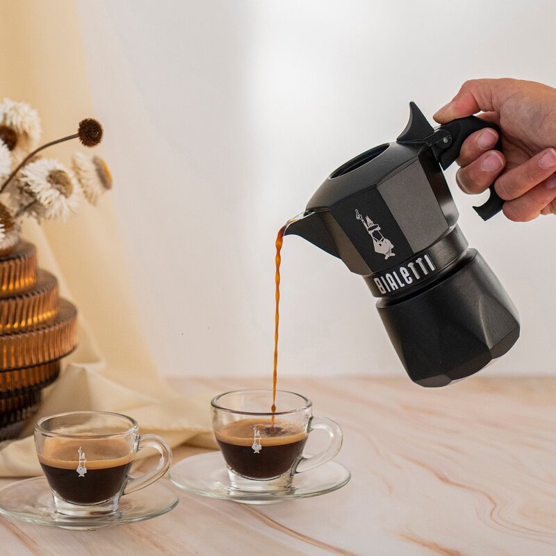 Brikka Exclusive espressokanne 2- kopper 10 cl svart