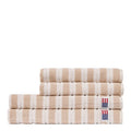 Stripete frotté håndkle 70x50 cm lys beige/off white