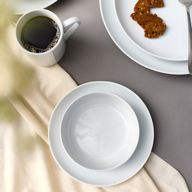 Atelier tallerken 21 cm 4 stk super white