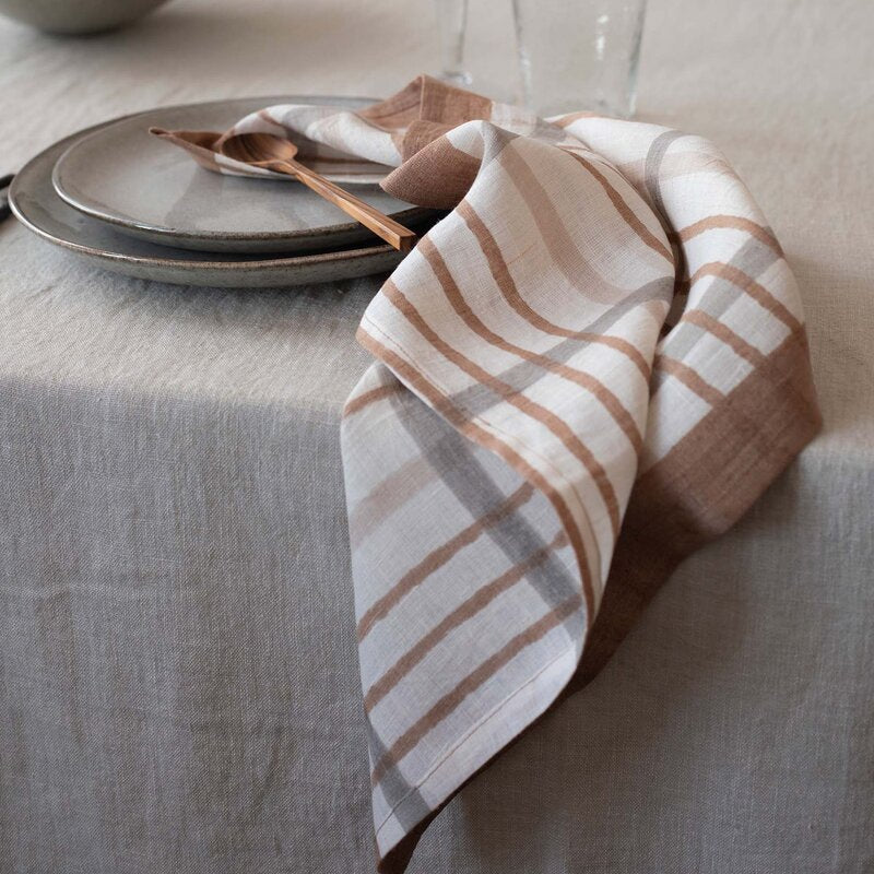 Ella serviett 50x50 cm hazelnut checkered