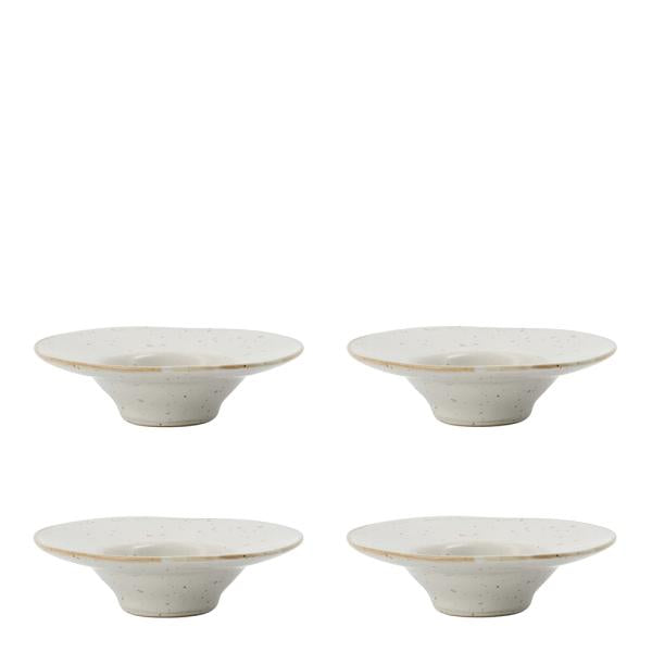 Pion eggeglass 9 cm 4 stk grå/hvit