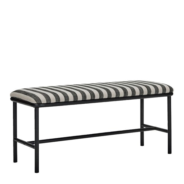 Toda benk 100x39x45 cm svart/off-white