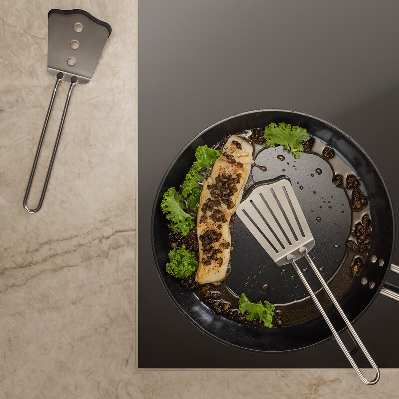 Stekespade med silikon lang stål