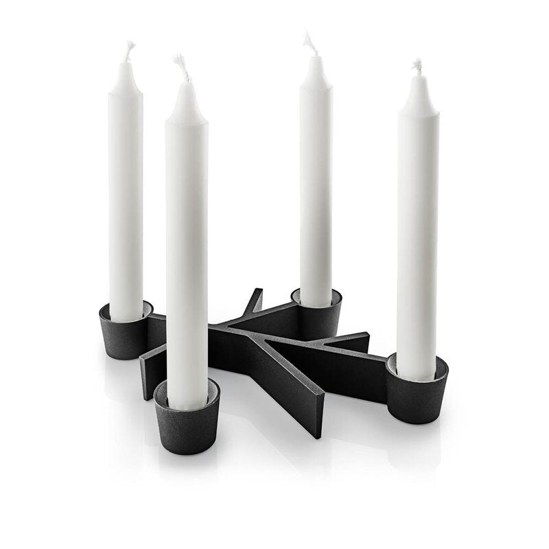 Twig lysestake 18x23 cm svart