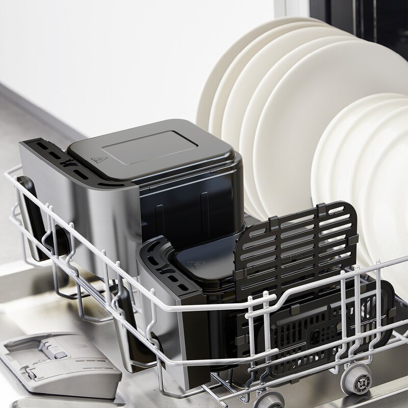 Dual Easy Fry & Grill airfryer 5,2/3,1L silver