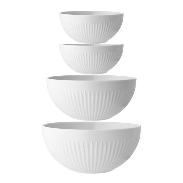 Legio Nova skålsett 4 stk 2x0,5L, 1,8L, 3,2L hvit