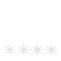 Spike juletrepynt store stjerner 12 cm 4 stk hvit/glitter