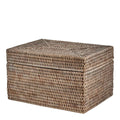Norah oppbevaringsboks m/lokk 30x22 cm natur