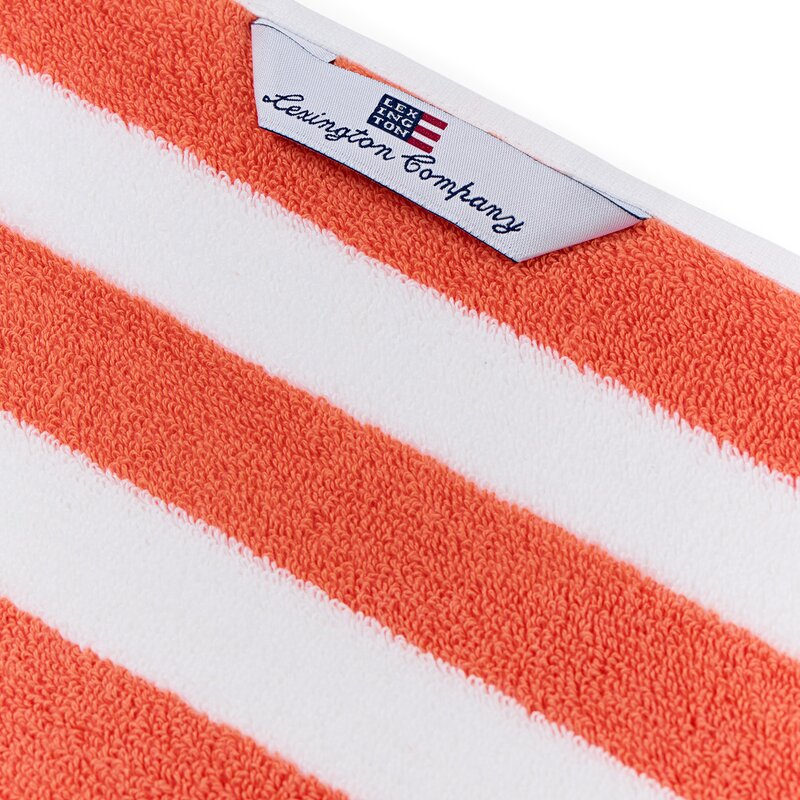 Håndkle blokkstriper 70x130 cm peach melon