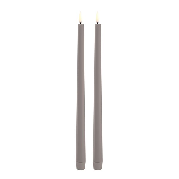 Taper Candles slim LED-kronelys 2,3x32 cm 2 stk sandstone